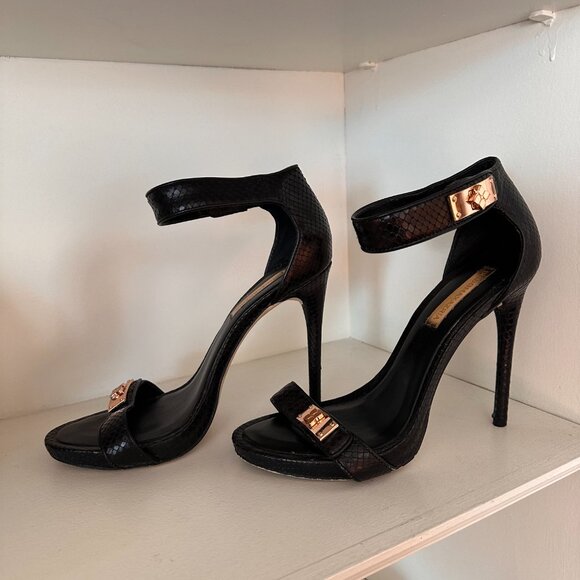 BCBGMAXAZRIA Women's Ma-Entreat BLACK Python SZ 9 - Picture 1 of 16